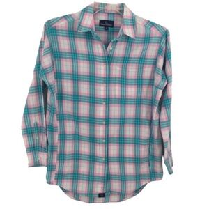 Lauren James Button Up/Hi-Lo Boyfriend Flannel Shirt - Sz S